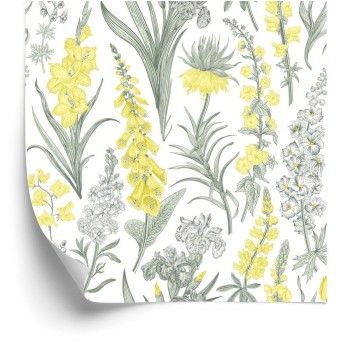 Tapete Schöne Blumen Im Vintagestil
