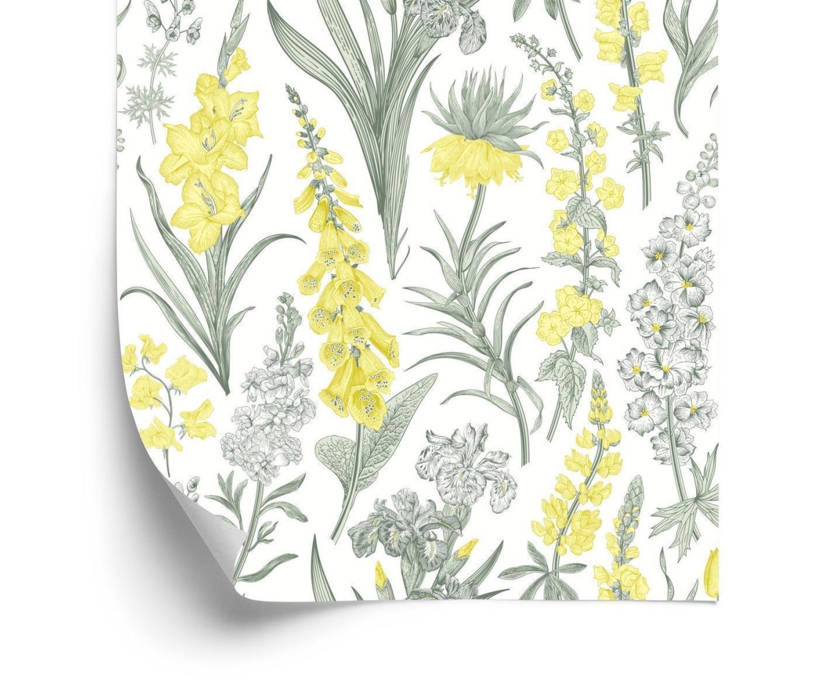 Tapete Schöne Blumen Im Vintagestil