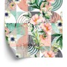 Tapete Modernistisches Blumen-Patchwork