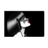 Leinwandbild Frau Mit Vintage-Maske