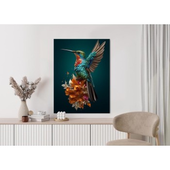 Poster Kolibri Mit Ausgebreiteten Flügeln