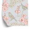 Tapete Vögel Mit Blumen