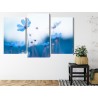 Mehrteiliges Bild Zarte Blaue Blüten