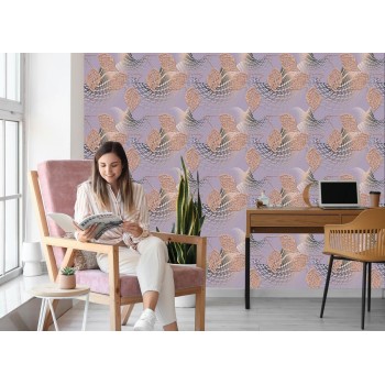 Tapete Dreidimensionalle Tapete  3D  Optisch  Blätter  Für Wohnzimmer