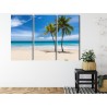 Mehrteiliges Bild Karibischer Strand 3D