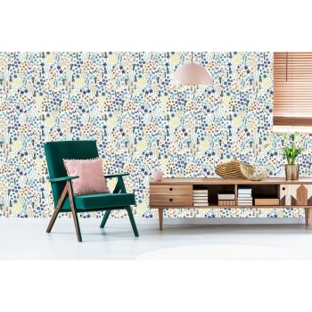 Tapete Bunte Wildblumen