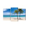 Mehrteiliges Bild Karibischer Strand 3D
