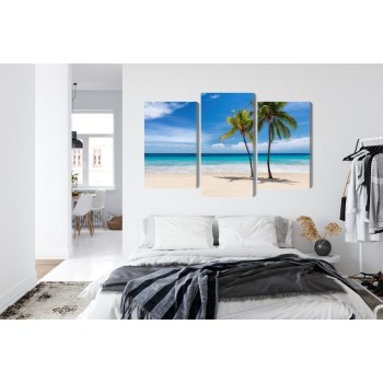 Mehrteiliges Bild Karibischer Strand 3D