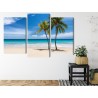 Mehrteiliges Bild Karibischer Strand 3D