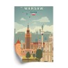 Poster Illustration Der Architektur In Der Hauptstadt Polens