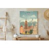 Poster Illustration Der Architektur In Der Hauptstadt Polens